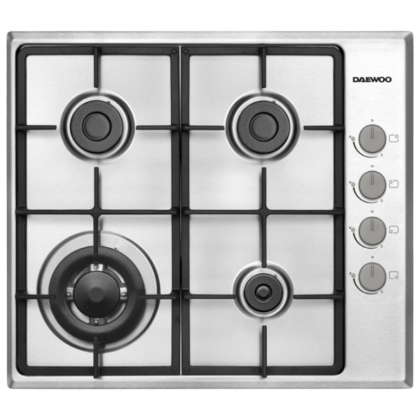 Plită încorporabilă pe gaz Daewoo BH6GKR41WNL Oțel emailat / Inox photo 1