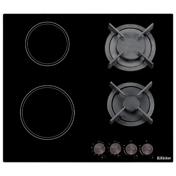 Plită încorporabilă combinată Backer HMB-602G2RAD Black photo 1