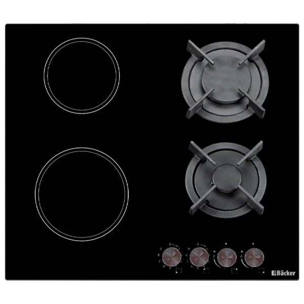 Plită încorporabilă combinată Backer HMB-602G2RAD Black photo 1