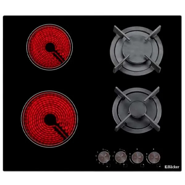 Plită încorporabilă combinată Backer HMB-602G2RAD Black photo 5
