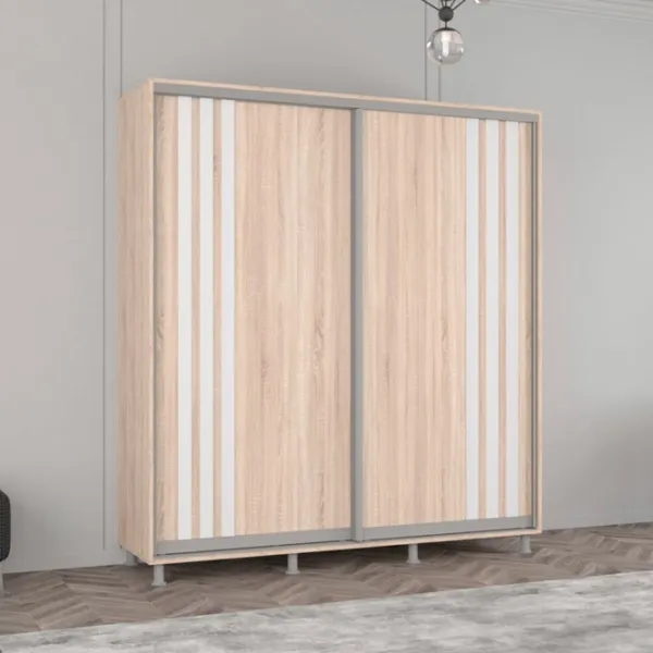 Шкаф Mobildor-Lux Aron 210 x 60см x 240 / ЛДСП / Sonoma photo 2