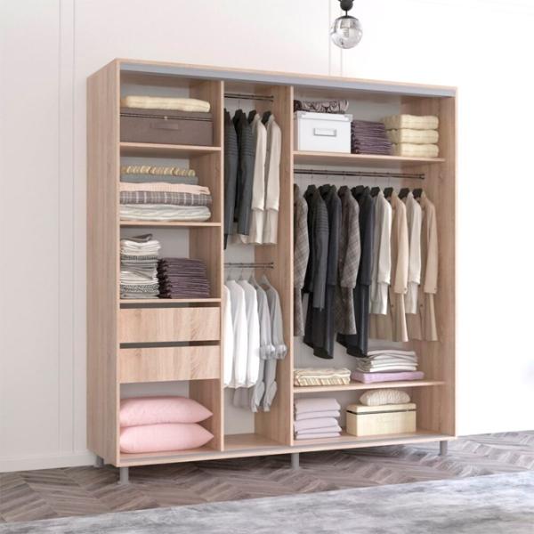 Dulap Mobildor-Lux Aron 220 x 60 x 230 / PAL / Stejar Sonoma photo 2