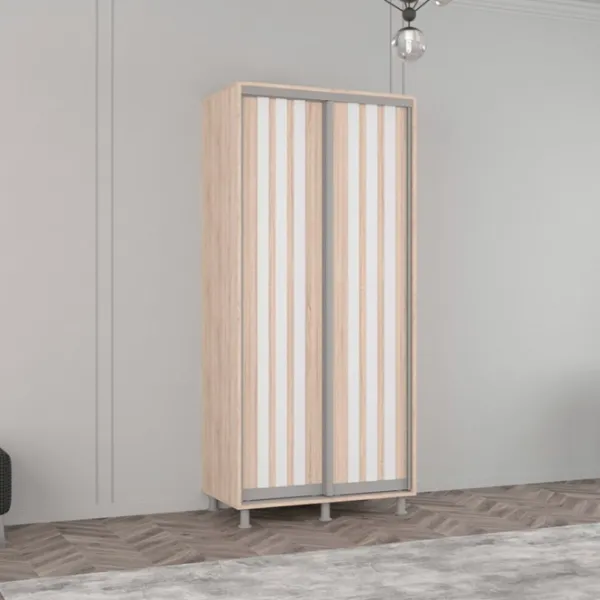 Dulap Mobildor-Lux Aron 100 x 60 x 220 / PAL / Sonoma photo 3
