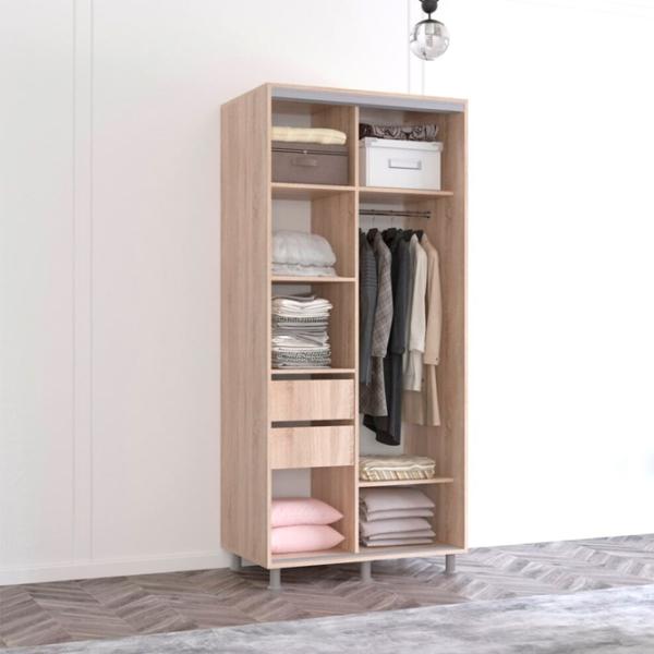 Dulap Mobildor-Lux Aron 180 x 60 x 220 / PAL / Sonoma photo 3