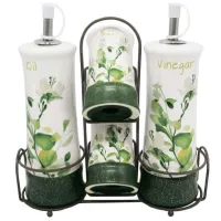 Set pentru condimente Maestro Mr-20032-04 S Ceramică / White-Green