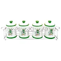 Набор для специй Maestro Mr-20065-04CS Керамика / Бело-Зеленый