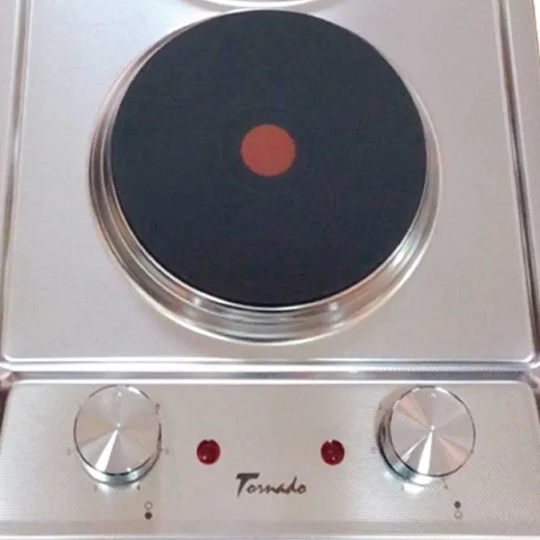 Plită încorporabilă electrică Tornado TEXTUR 2EL 3000 W / Inox photo 2