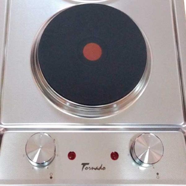 Plită încorporabilă electrică Tornado TEXTUR 2EL 3000 W / Inox photo 2