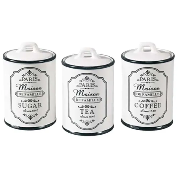 Set pentru condimente Maestro Mr-20030-03 CS Ceramică / White-Black photo 1