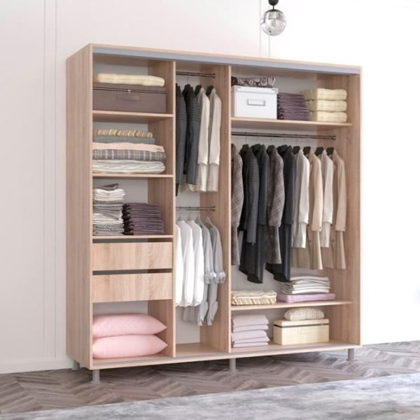 Dulap Mobildor-Lux Aron 190 x 60 x 210 / PAL / Sonoma photo 2