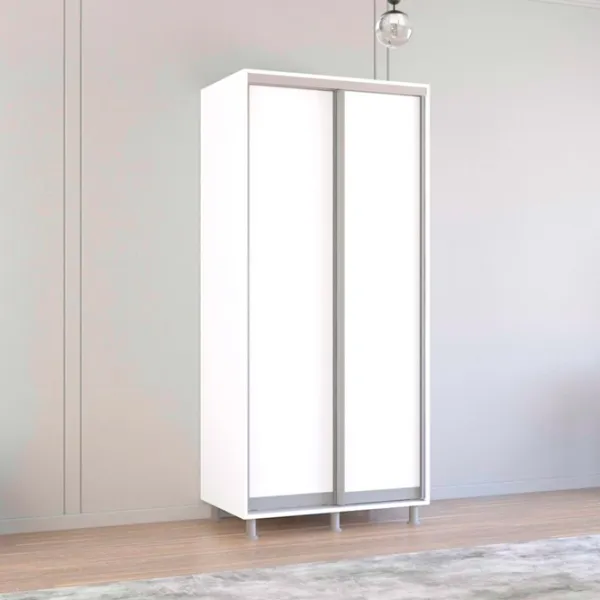 Шкаф Mobildor-Lux Aron 100 x 60см x 240 / ЛДСП / Белый photo 2