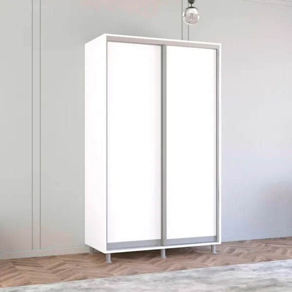 Шкаф Mobildor-Lux Aron 130 x 60см x 240 / ЛДСП / Белый photo 3