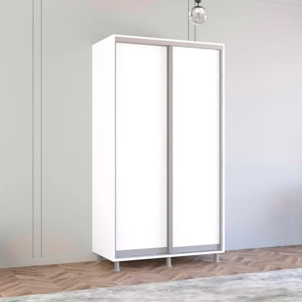 Шкаф Mobildor-Lux Aron 110 x 60см x 210 / ЛДСП / Белый photo 2