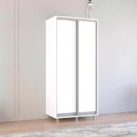 Dulap Mobildor-Lux Aron 100 x 60 x 220 / PAL / Alb photo 2
