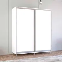 Dulap Mobildor-Lux Aron 210 x 60 x 220 / PAL / Alb photo 3