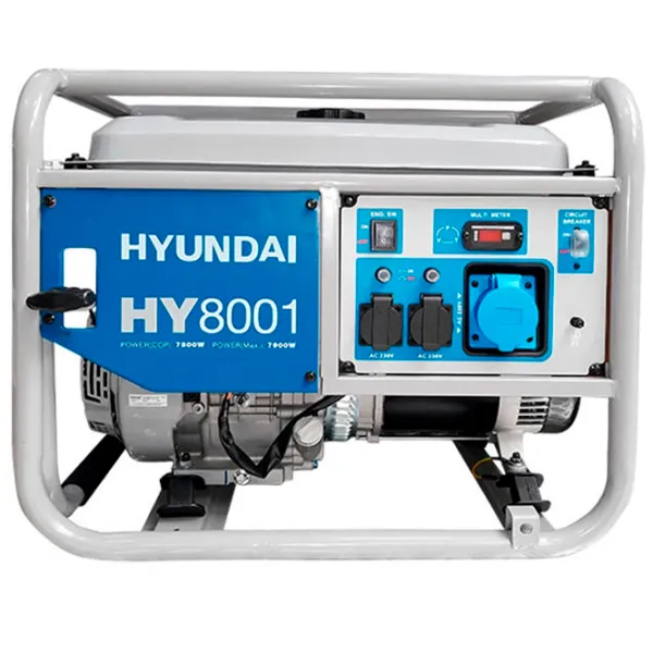 Генератор Hyundai HY8001 220 В Бензин / 7.5 кВт photo 1 Генератор Hyundai HY8001 220 В Бензин / 7.5 кВт photo 1