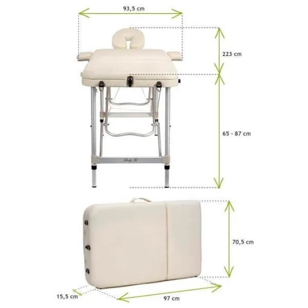Masă de masaj Bodyfit 550 XXL White photo 6