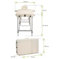 Masă de masaj Bodyfit 550 XXL White photo 6