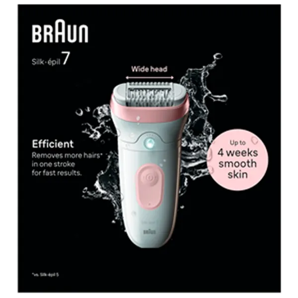 Эпилятор Braun SE7000 Сухая/Влажная / Pink Белый photo 3