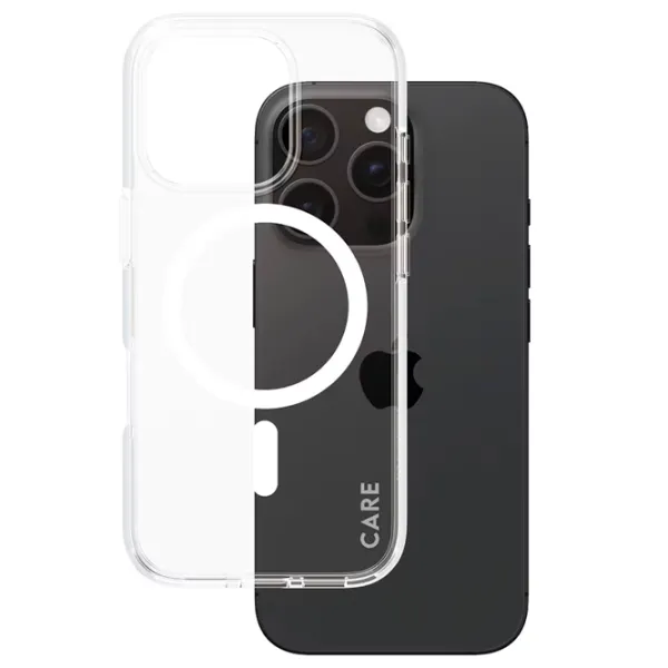 Husă pentru smartphone Apple iPhone 16 Pro PanzerGlass / MagSafe Back / TPU / White Transparent photo 2