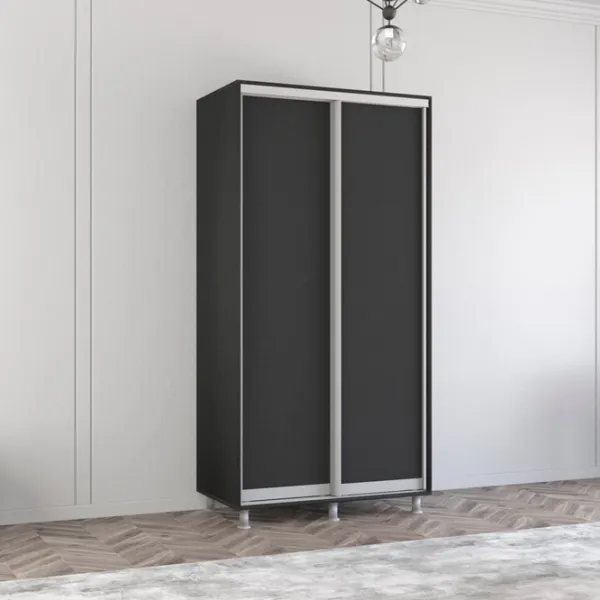 Шкаф Mobildor-Lux Aron 100 x 60см x 210 / ЛДСП / Antracit photo 2