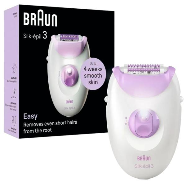 Эпилятор Braun SE3000 Сухая/Влажная / Pink Белый photo 2