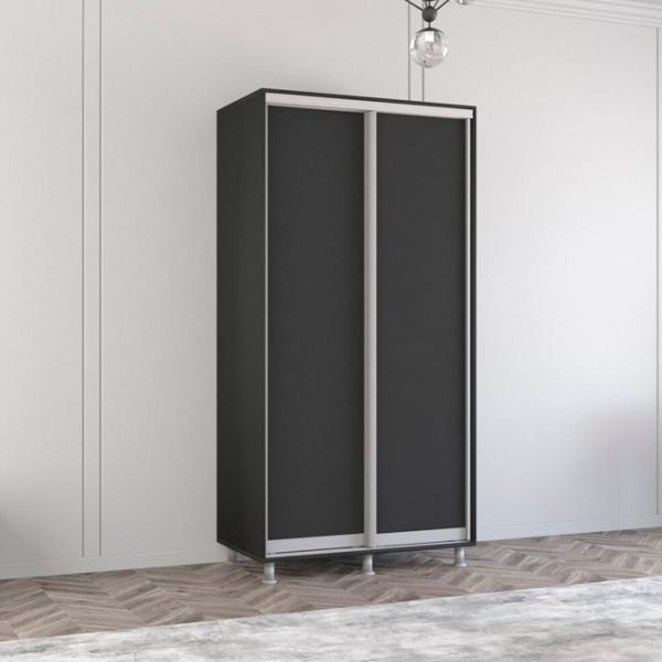 Шкаф Mobildor-Lux Aron 100 x 60см x 220 / ЛДСП / Antracit photo 3