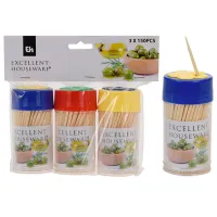 Scobitori Excellent Houseware EH 3X150buc Bambus / 550