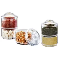 Set pentru condimente Saglik Life SP214 Sticlă / Transparent