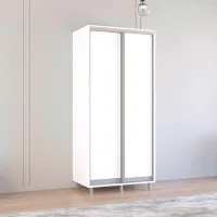 Dulap Mobildor-Lux ARON P 100 x 60 x 240 / PAL / Alb photo 2