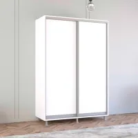 Dulap Mobildor-Lux ARON P 150 x 60 x 240 / PAL / Alb photo 3