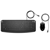 Клавиатура и Мышь HP 200 Kit Проводная / Черный