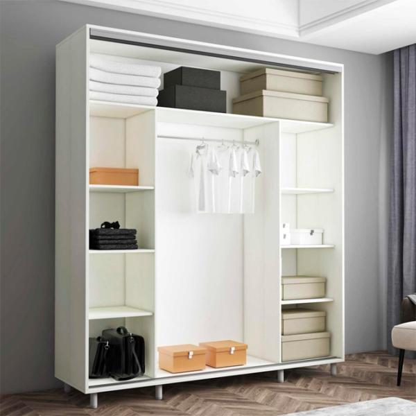 Шкаф Mobildor-Lux ARON S 190 x 60см x 210 / ЛДСП / Антрацит photo 2