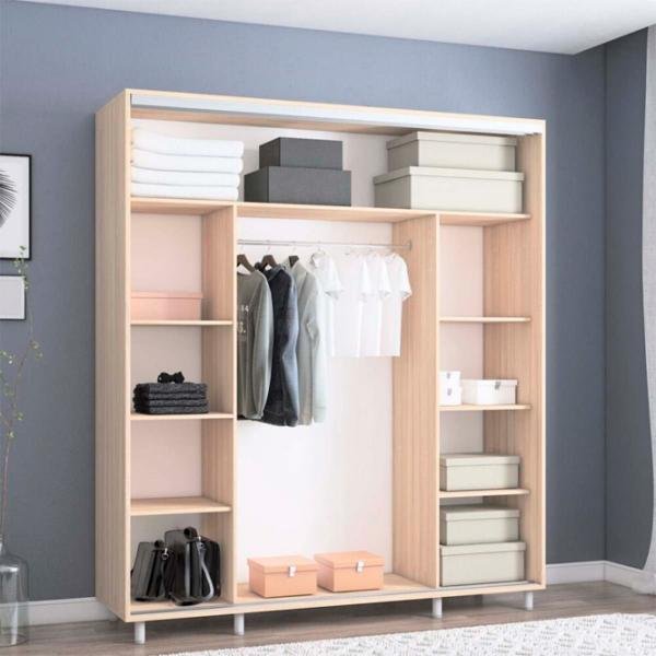 Dulap Mobildor-Lux ARON S 190 x 60 x 230 / PAL / Stejar Sonoma photo 2