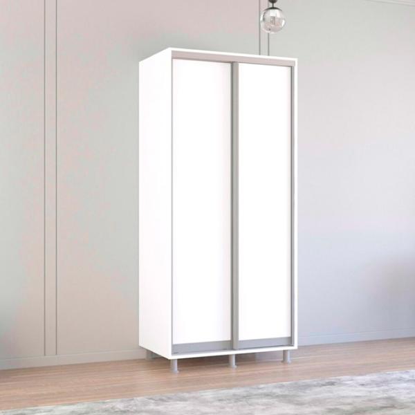 Dulap Mobildor-Lux ARON P 100 x 60 x 200 / PAL / Alb photo 2