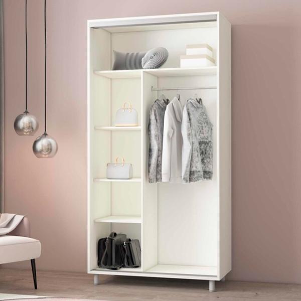 Шкаф Mobildor-Lux ARON P 120 x 60см x 200 / ЛДСП / Белый photo 3 Шкаф Mobildor-Lux ARON P 120 x 60см x 200 / ЛДСП / Белый photo 3