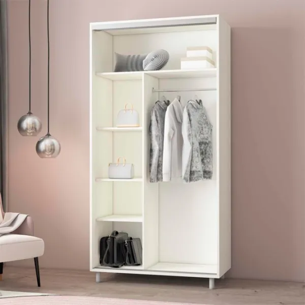 Шкаф Mobildor-Lux ARON S 120 x 60см x 240 / ЛДСП / Белый photo 2