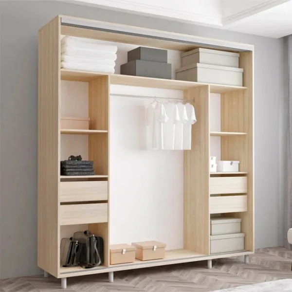 Шкаф Mobildor-Lux ARON S 200 x 60см x 220 / ЛДСП / Дуб Сонома photo 2
