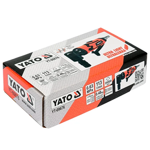 Polizor unghiular pneumatic Yato YT09676  6.3 bar / Red photo 3