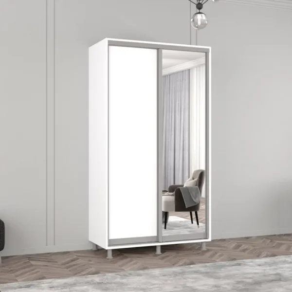 Шкаф Mobildor-Lux ARON P 130 x 60см x 220 / ЛДСП / Белый photo 3