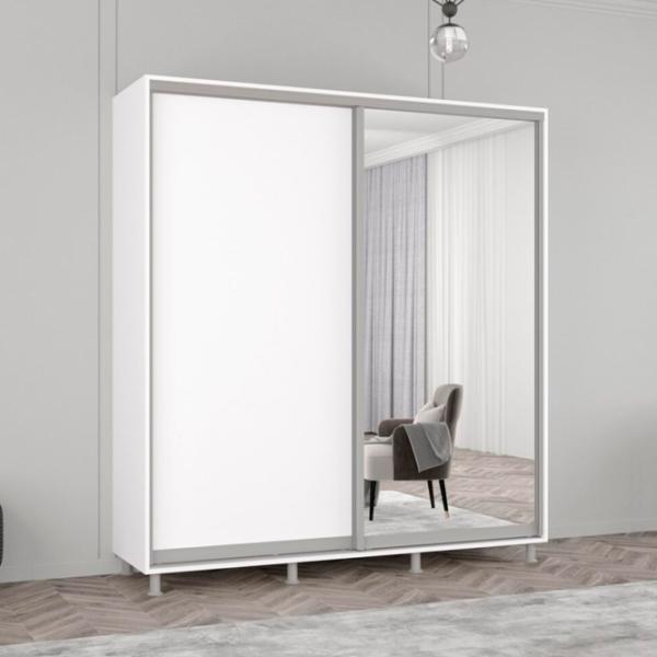 Dulap Mobildor-Lux ARON P 200 x 60 x 220 / PAL / Alb photo 3