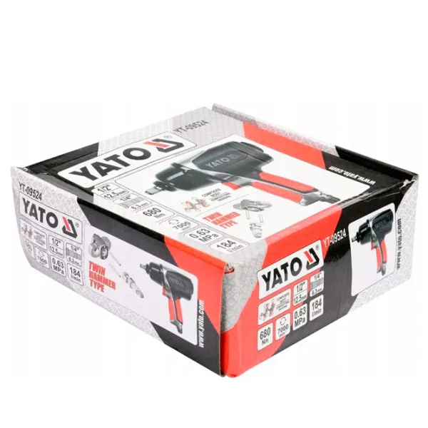 Гайковерт пневматический Yato YT09524  6.3 бар / Черный photo 4
