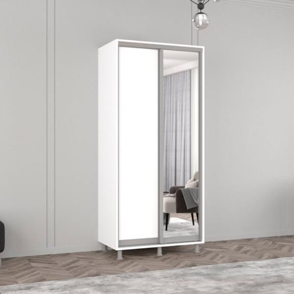 Dulap Mobildor-Lux ARON P 110 x 60 x 230 / PAL / Alb photo 2