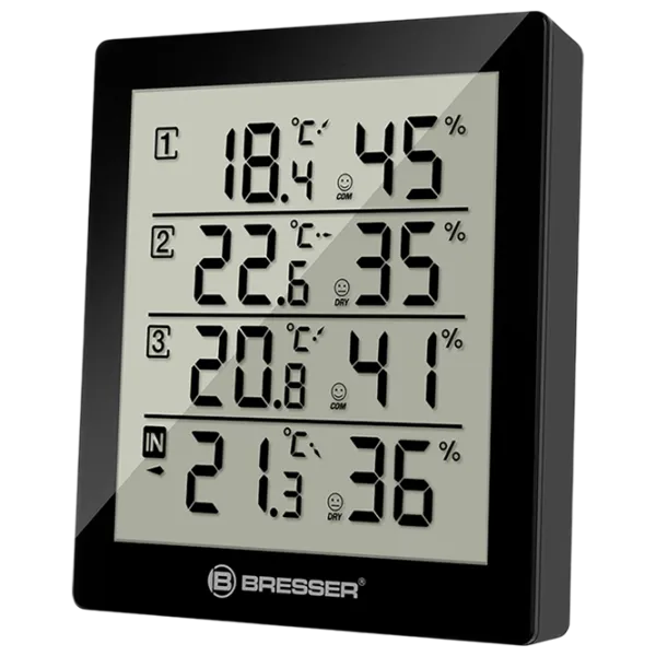 Stație meteorologică Bresser Temeo Hygro Quadro Black photo 1
