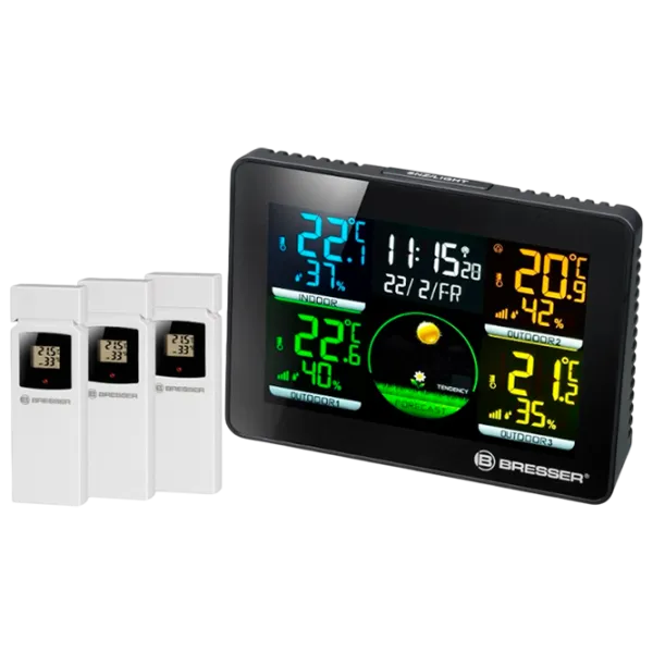 Метеостанция Bresser Temeo Hygro Quadro NLX Черный photo 1