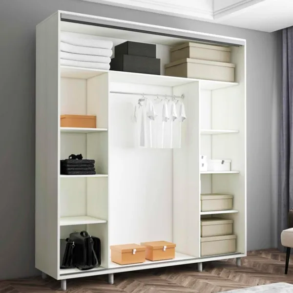 Dulap Mobildor-Lux ARON P 190 x 60 x 230 / PAL / Alb photo 3