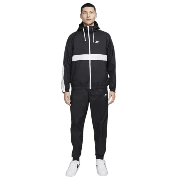Costum sportiv pentru bărbați Nike M Sportswear Hooded Woven Tracksuit / L / Black photo 1 Costum sportiv pentru bărbați Nike M Sportswear Hooded Woven Tracksuit / L / Black photo 1