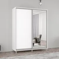 Dulap Mobildor-Lux ARON P 180 x 60 x 210 / PAL / Alb photo 2
