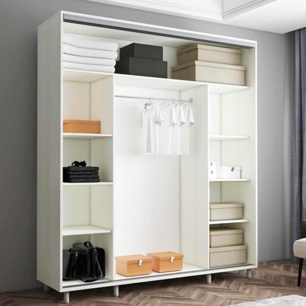 Dulap Mobildor-Lux ARON P 200 x 60 x 210 / PAL / Alb photo 2