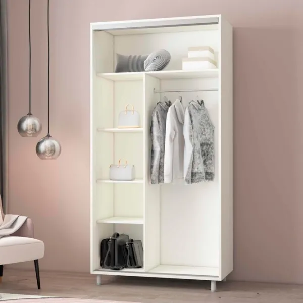 Шкаф Mobildor-Lux ARON P 170 x 60см x 200 / ЛДСП / Белый photo 2